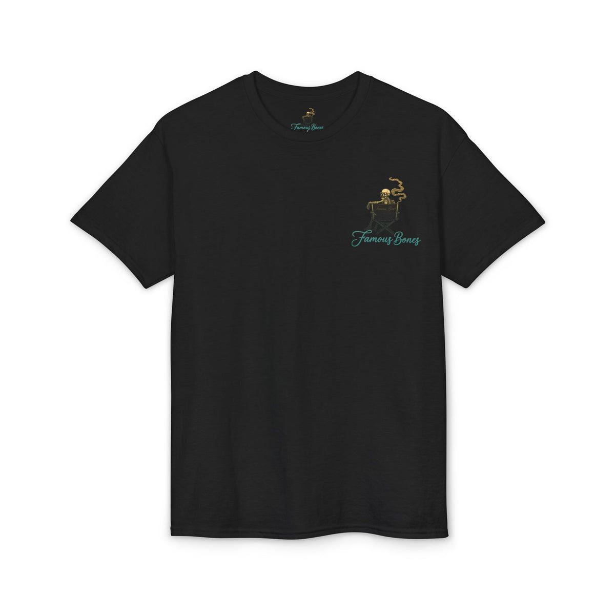 Famous Bones Poster Series T-Shirt — I Warned Them About the Salt — Funny Skeleton Movie Poster T-Shirt | Office Comedy Parody Tee | Famous Bones Pictures — Famous Bones