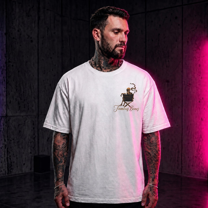 How Did Doug Get So Good At Hide And Seek — Skeleton Movie Poster Tee — Famous Bones